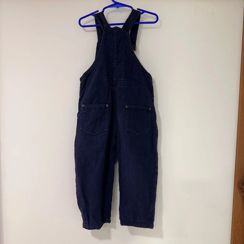 Vintage Formicula Corduroy Worker Overalls Kids 3T Navy‎ Blue Adjustable | Retro